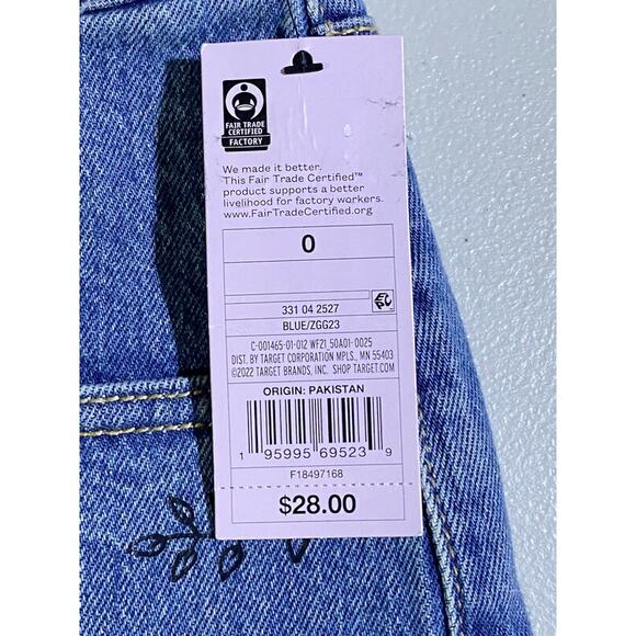 Wild Fable Jeans Women's Size 0 I Need Space Graphics Distressed Bottom New wTag - Picture 8 of 13